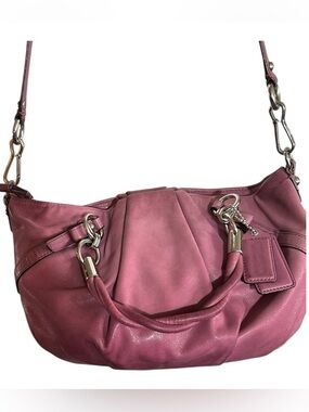 Coach Shimmering Pink Women's Leather Shoulder Bag